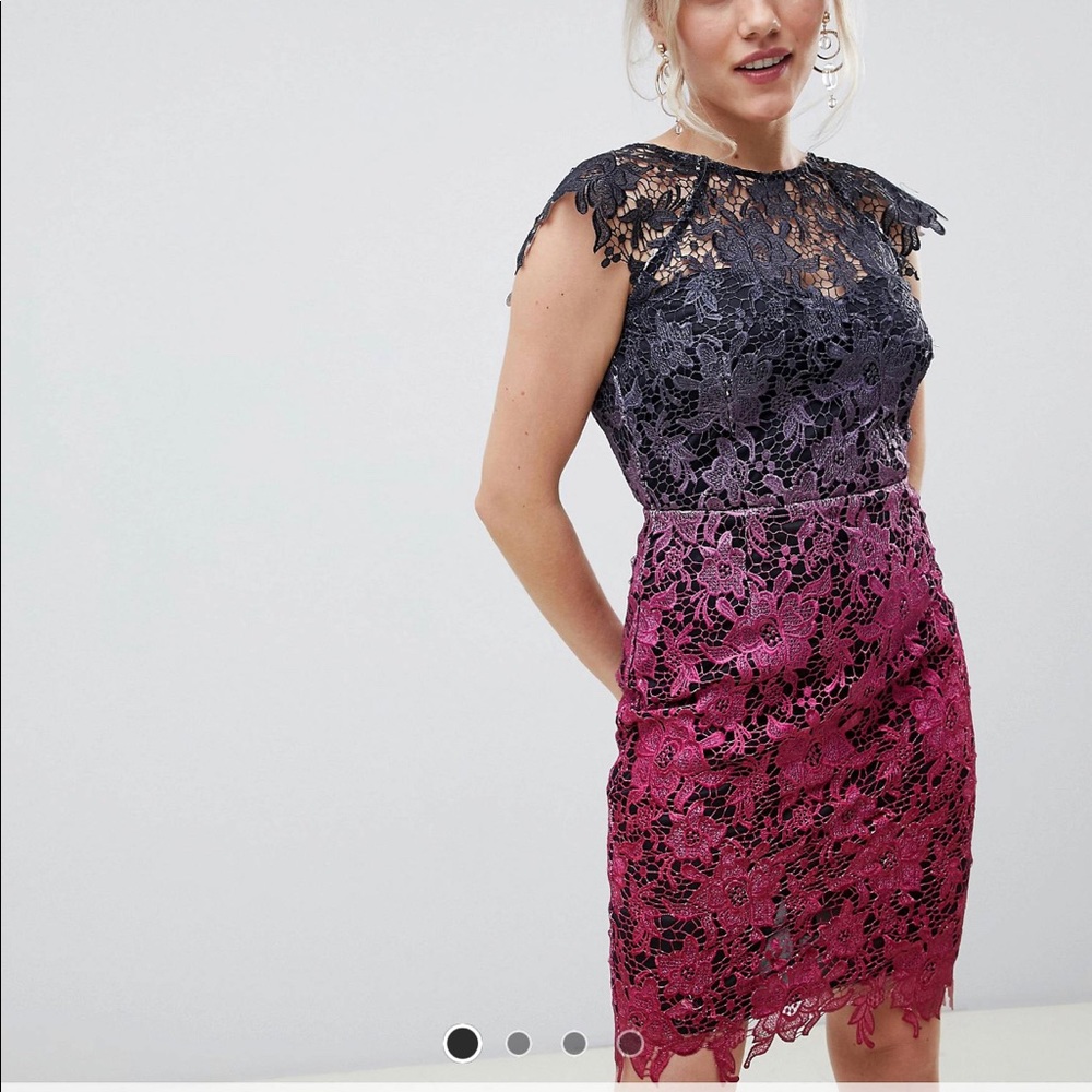 NWT Paper Dolls Petite MIDI lace dress size 0